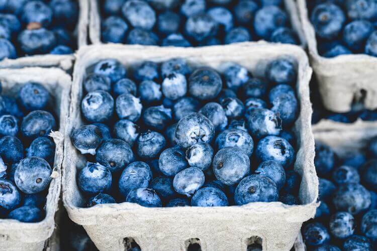 bushel of blueberries