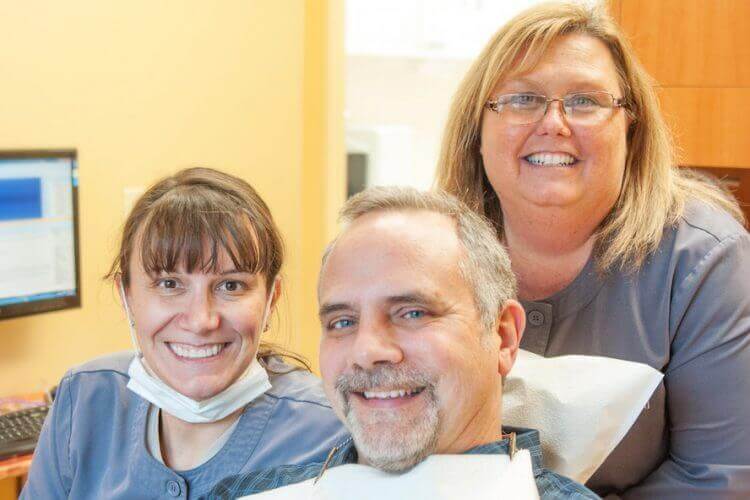 Dentist and patient