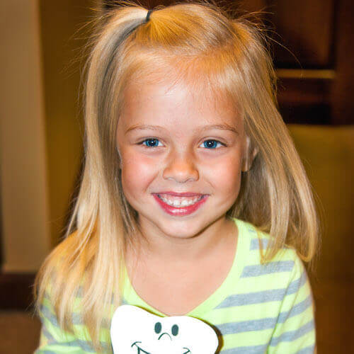 little girl smiling